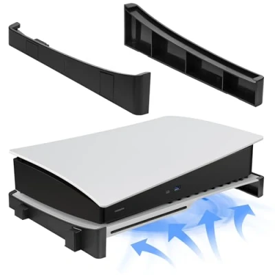 Immagine di kwmobile Base Compatibile con PS5 Supporto Orizzontale per Digital Edition e Disc Accessori Play 5 Console Ultra HD Ottima Dissipazione del Calore