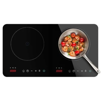 Immagine di Cecotec Piastra a induzione digitale Full Magma Double. 3500W, 2 fornelli, portatile, con vetro di sicurezza, controllo touch e programmabile.