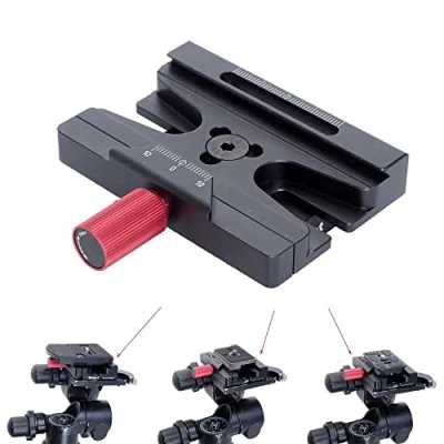 Immagine di iShoot Convertitore di montaggio per adattatore a morsetto piastra sgancio rapido Arca Swiss Fit&amp; 200PL/410PL treppiede RC4, compatibile con Manfrotto 405/410/488RC4/498RC4/808RC4
