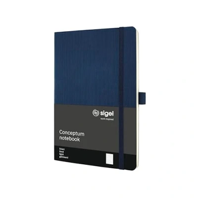 Immagine di SIGEL CO327 Taccuino premium a righe, A5, copertina flessibile, blu, Conceptum