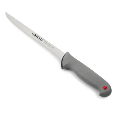 Immagine di Arcos Serie Colour Proof Coltello di Filetto Bistecca Lama Acciaio Inossidabile Nitrum 200 mm Manico Polipropilene Coperto da Elastomer Colore Nero
