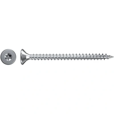 Immagine di Fischer 551273 Viti per truciolare 6 mm 50 Interno Esagonale rotondo, multidentato, TX, Torx, Impronta T Acciaio galvanizzato zinco 200 pz.