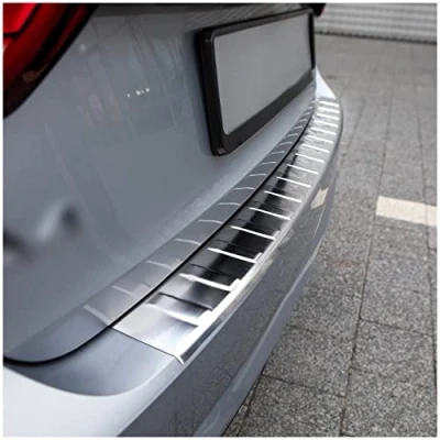 Immagine di tuning art L225 Protezione paraurti Compatibile con Audi A4 B9 Avant 2015 2019 Acciaio Inox, Colore:Argento