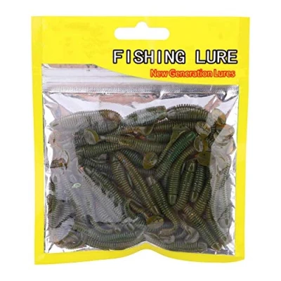 Immagine di Rapala Crush City Baits Soft Persico, esche da pesca a forma di vermi neri, 50 pezzi 5 cm, morbide, in plastica, con coda T, per e vermi, accessorio attrezzatura