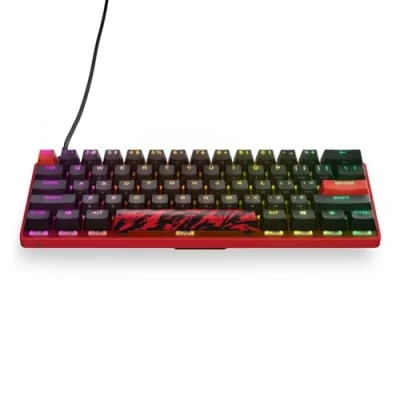 Immagine di SteelSeries Apex 9 Mini Edizione Clan FaZe Tastiera ottica HotSwap Design compatto al 60% Switch ottici Personalizzazione RGB Keycap PBT a doppio scatto