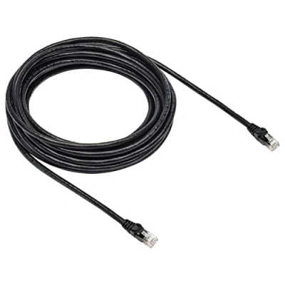 Immagine di Amazon Basics Cavo patch per connessione internet, piatto, RJ45 Cat 6, 10 Gigabit Ethernet 7,6 m, Nero