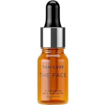 Immagine di TAN LUXE gocce autoabbronzanti The Face, colore Medium (10 ml), aggiungi le abbronzanti alla skincare per un&#039;abbronzatura del viso perfetta, cruelty free e vegan