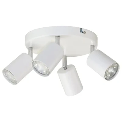 Immagine di Miratic Faretti Led Soffitto 4 Punti Luce GU10 (lampadine non incluse) (bianco)