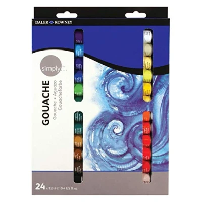 Immagine di Daler Rowney Simply set 24 tubi da 12ml colori a tempera