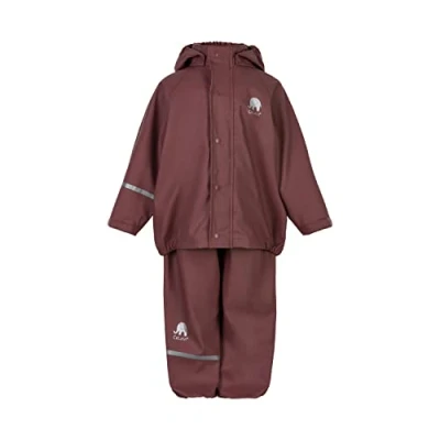 Immagine di Celavi Basic PU Rain Set Giacca Impermeabile, Marrone Rosa, 100 Unisex Bambini