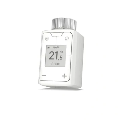 Immagine di FRITZ! AVM DECT 302 Termostato Intelligente per un Riscaldamento Efficiente e Ottimale Comfort la Tua Smart Home, Funziona con i Radaitori Più Comuni Una FRITZ!Box Base Integrata