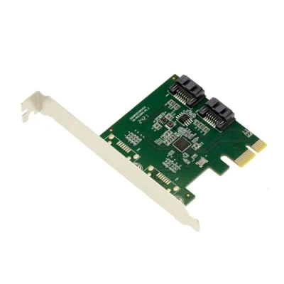 Immagine di KALEA INFORMATIQUE Scheda controller PCI EXPRESS PCIe 2x SATA 3 6G. RAID 0 1 SPAN. Schede a basso e alto profilo con chipset ASM1061R
