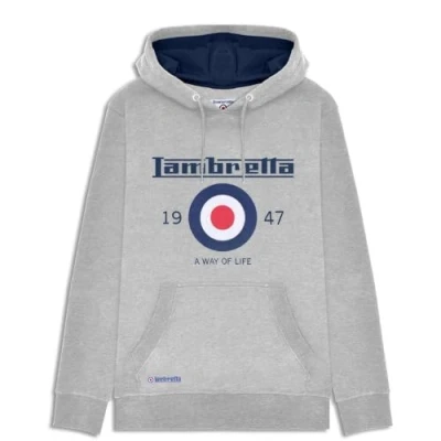 Immagine di Lambretta felpa con cappuccio da uomo Target Pullover cappuccio, Marl grigio, L