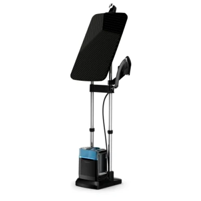 Immagine di Rowenta QR2021 IXEO Power Ferro da Stiro Verticale con Caldaia ad Alta Pressione e Asse Integrato a 3 Posizioni, Stiratrice Vapore Sanificante, Potente Versatile, 5.8 Bar, 2170 W, 1.1 L