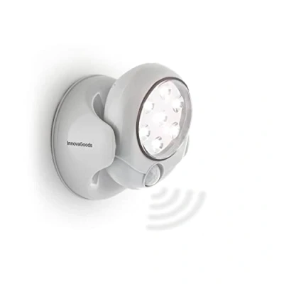 Immagine di InnovaGoods® Lampada a LED con sensore di movimento Lumact 360º, luce 360 gradi e design compatto, Illuminazione notturna, ideale per casa ufficio.