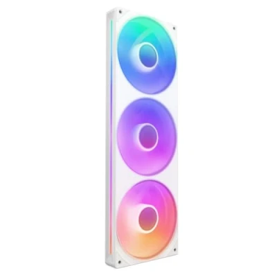 Immagine di NZXT F360 RGB Core 360mm Single Frame Fan Unit with 3 x 120mm Fans Speed &amp; Lighting Control High Static Pressure Airflow Fluid Dynamic Bearings 8 aRGB LEDs Per White
