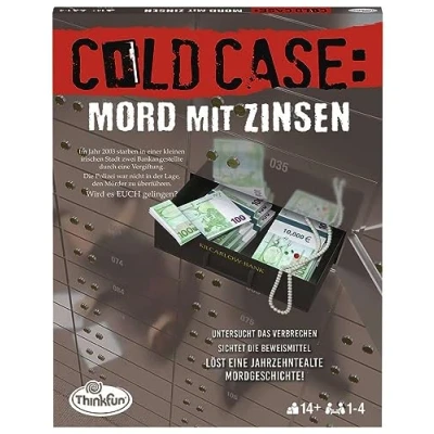 Immagine di ThinkFun 76486 Cold Case: omicidio con interessi. Il crimine in casa Propria. Chi Trova l&#039;assassino? Un Gioco Puzzle per Uno o nel Gruppo dai 14 Anni, [Brown, Grey, Silver]
