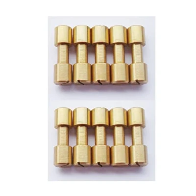 Immagine di Elementi di fissaggio per bulloni Corby in ottone, rivetti a perno creatore coltelli EDC, viti prigionieri con manico coltello fai da te, confezione 10 (8mm)