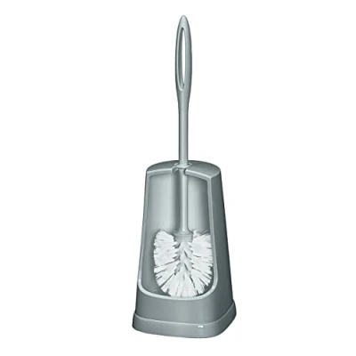 Immagine di WENKO Set da toilette Simple Grigio Portascopino WC