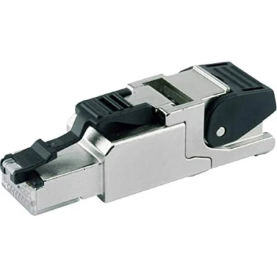 Immagine di Telegärtner Connettore RJ45 CAT 6A schermato J00026A2004 Spina dritta Numero di poli 8P8C Metallo 1 pz.