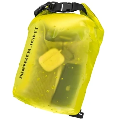 Immagine di Dry Bag E Borsa Impermeabile (15L, Gialla) Con Chiusura A Rullo Tracolla Per Nuoto, Spiaggia, Canoa, Stand Up Paddling, Immersioni