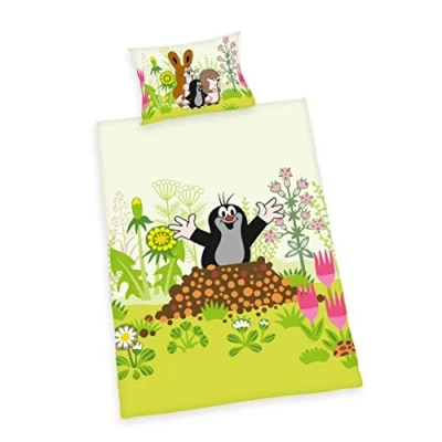 Immagine di Herding Krtek La Talpa Set di Biancheria da Letto, Cotton, Multicolore, 40 x 60 cm, 100 135 cm