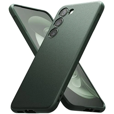 Immagine di Ringke Onyx Compatibile con Cover Samsung Galaxy S23 5G, Piacevole al Toccandola Custodia Calza Perfettamente Ottima Grip Antiscivolo Anti Impronte Resistente Graffi Robusta Dark Green Verde