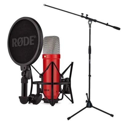 Immagine di Rode NT1 microfono da studio Signature Red + supporto per Keepdrum