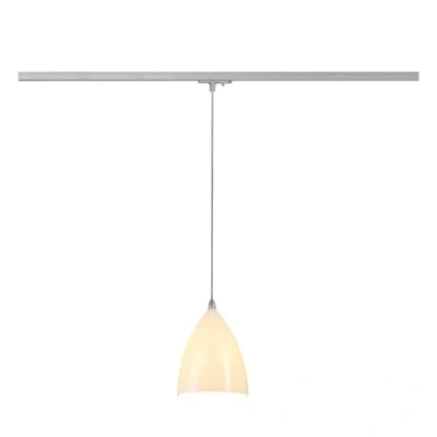 Immagine di SLV Tonga IV 143594 Lampada per sistema su binario monofase E14 60 W a risparmio energetico, LED (monocolore) Argento, Bianco