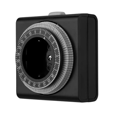 Immagine di REV timer presa 24 ore formato 96 tempi a 15 minuti meccanica, 230 VAC, max. 16 A/3680 W, antracite