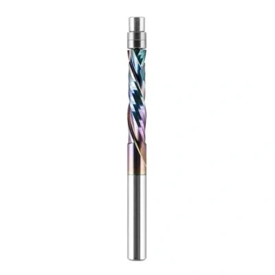 Immagine di SpeTool Up&amp;Down Fresa a Copiare 6 mm di Diametro dell&#039;Attacco Compressione Spirale per Rifilare 28 Lunghezza Taglio Scanalata SPE X Rivestimento Legno con Doppio Cuscinetto