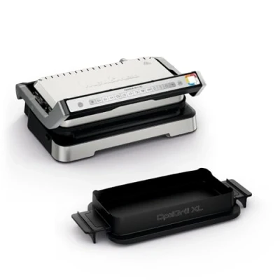 Immagine di Moulinex Optigrill 4in1 XL, Griglia Elettrica, Barbecue e Forno in Unico Dispositivo, Pasto Completo, Capacità 6 8 Persone, Indicatore di Cottura, 12 Programmi Automatici, Piastre Antiaderenti, GI784D