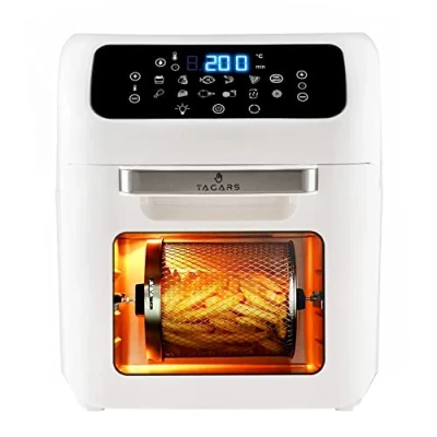 Immagine di Tagars Forno Friggitrice Ad Aria Calda Da 12 Litri Con Display Digitale, Sistema A Riscaldamento Rapido, Programmi Di Cottura, Timer e Temperatura Regolabili 1800 W