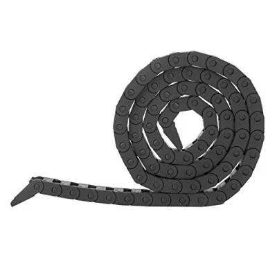 Immagine di Elprico Catena portacavi, 7 x 7mm portacavi Cavo in plastica Tipo a ponte nero ​​nylon per stampante 3D Macchina utensile CNC