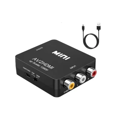 Immagine di ABLEWE RCA to HDMI Adattatore, Convertitore 1080P Mini AV a Composito CVBS Video Audio Supporto Pal/NTSC per PC/Laptop/Xbox / PS4 PS3 TV/STB/VCR Telecamera Dvd