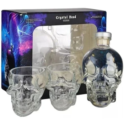 Immagine di CRYSTAL HEAD VODKA 70 CL CONFEZIONE CON DUE BICCHIERI GRANDI