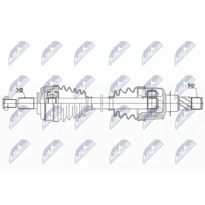 Immagine di NTY NPW RE 189 Albero motore / Semiasse Assale anteriore Sx