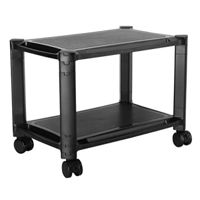 Immagine di RICOO Supporto per stampante WM4 L altezza regolabile modulare piede con rotelle tavola 2 scaffali mensola scrivania ufficio computer altoparlante schermo TV piedistallo