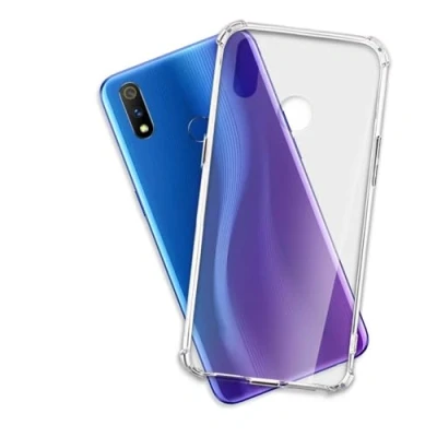 Immagine di mtb more energy® Custodia Crystal Armor per Realme 3 PRO (6.3&#039;&#039;) Hard PC Back &amp; Soft Silikon Bumper Angoli rinforzati Trasparente TPU Case Cover