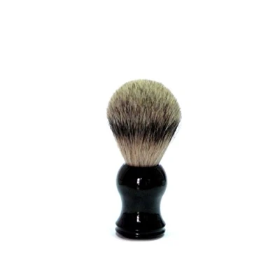 Immagine di Golddachs Pennello da barba, 100 per cento setole, manico in plastica nera, 1 pezzi