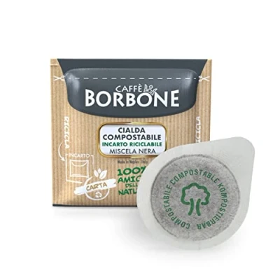 Immagine di Caffè Borbone Cialda Compostabile, Miscela Nera 100 Cialde Sistema ESE