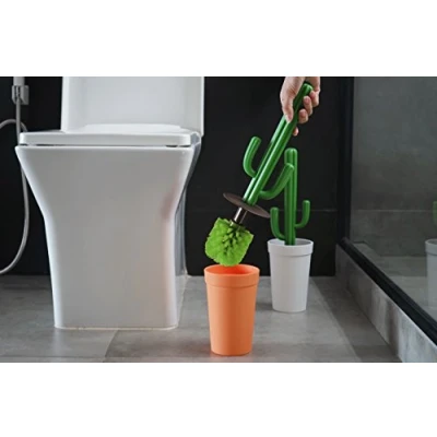 Immagine di Scopino WC Cactus Arancione/Verde Qualy