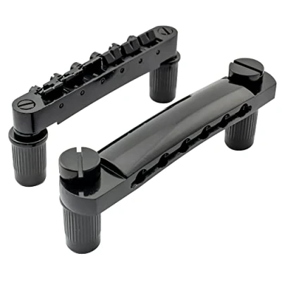 Immagine di Musiclily ABR 1 Tune O Matic Ponte Bridge e Attaccacorde Stop Bar Tailpiece per Chitarra Elettrica Epiphone Les Paul, Nero