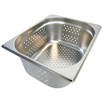 Immagine di GN 1/2 Contenitore per gastronomia GN, in acciaio INOX, 9,5 litri, profondità 150 mm, forato