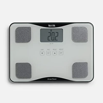 Immagine di TANITA BC 718 Monitor della Composizione Corporea in Vetro Ultrasottile con Riconoscimento Automatico, Bianco