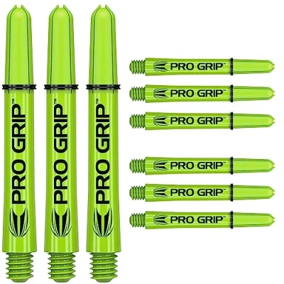 Immagine di TARGET Darts 3 X Sets of PRO Grip Shaft 9 Set di Freccette con Impugnatura Intermedia, Verde, 22,9 cm in Totale Unisex, Intermediate 41mm