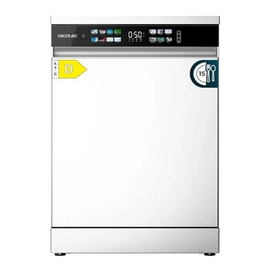Immagine di Cecotec Lavastoviglie da incasso Bolero Aguazero 6210 D. 60cm, 15 coperti, Classe D, Display Color, Terzo vassoio, 14 programmi, Dual Zone, Aquastop elettronico, Dry+, Vassoio regolabile, AutoClean
