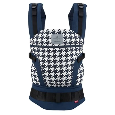 Immagine di manduca FIRST Marsupio Neonati &gt; Pepita Navy &lt; Ergonomico in Cotone Biologico, per dalla Nascita e Bambini de 3,5 a 20 kg