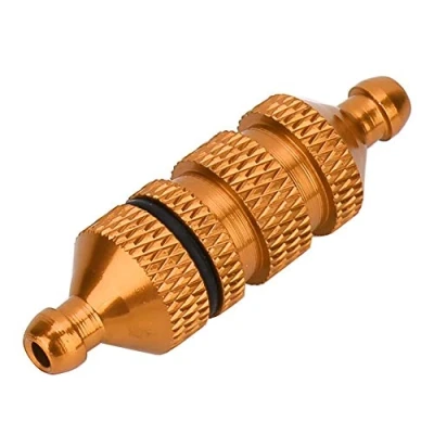 Immagine di Drfeify Pezzi di Ricambio del Filtro Carburante in Lega Alluminio RC per 1: 8/1:10 Accessorio Motore Auto Modello(Giallo)