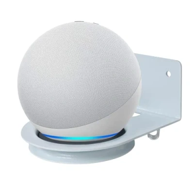 Immagine di shinar Supporto a parete universale in metallo Dot 4/Dot 5 Homepod Mini salvaspazio accessori di montaggio per e Stand con gestione cavi integrata (blanc)